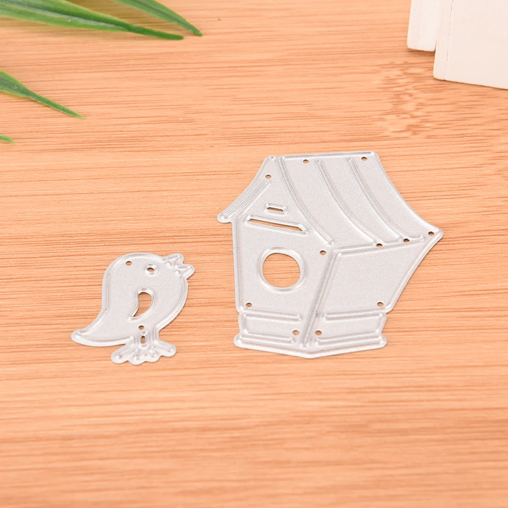 NEW 2Pcs/set Metal Bird House Cutting Dies Stencils for DIY Scrapbooking/photo album Decorative Embossing DIY Paper Cards