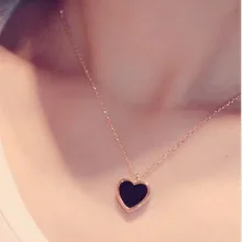 Ожерелье с подвеской в виде сердца золотого цвета, женское модное ювелирное изделие, бижутерия, ожерелья и кулоны, подарок, черный и белый цвета