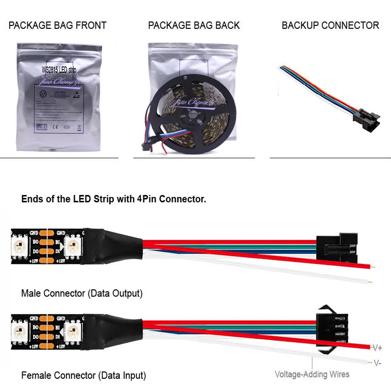 5 м-20 м комплект WS2815 30 светодиодный s/m RGB Мечта полноцветная умная Пиксельная адресация светодиодный лента+ SP108E WiFi светодиодный контроллер+ 12 В светодиодный блок питания