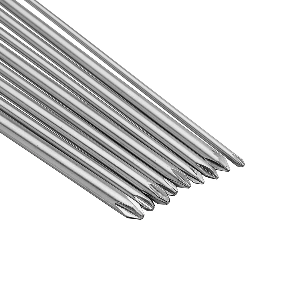 Broppe 9 шт. 1/4 &quot1/4 мм PH1 PH2 Phillips магнитные длинные биты с шестигранной головкой
