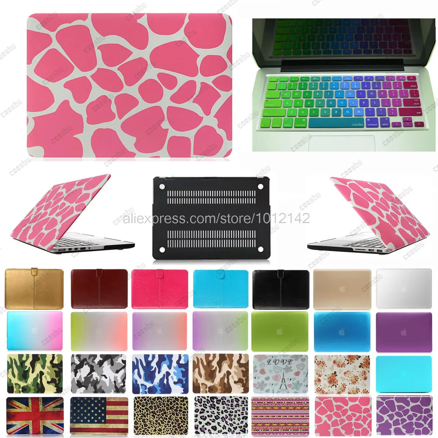 

2in1 freeship colorful Hard Case shell For mac Macbook Air Pro Retina 11" 12" 13" 15" + France French Keyboard Skin Cover