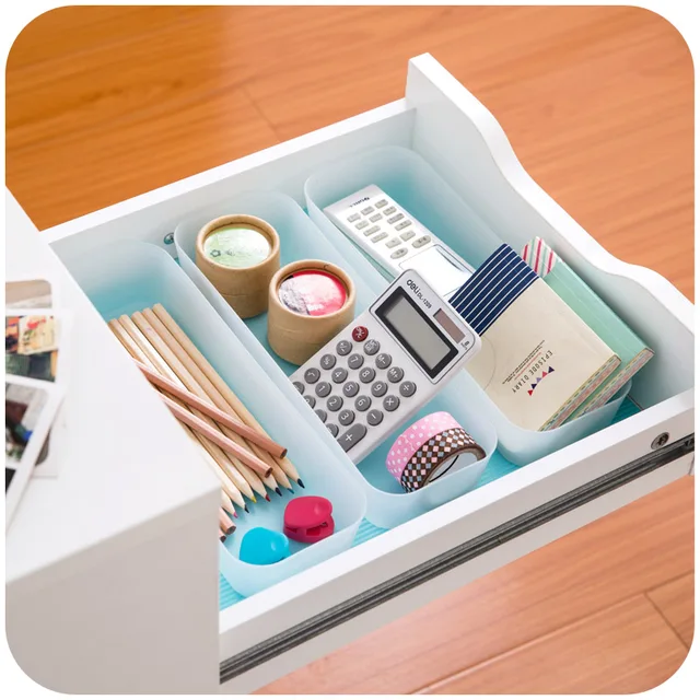 Special Offers Drawer Storage Organizer Fridge Divider Tray Kitchen Tableware Cabinet Container Drawers Semitransparent  Makeup Jewelry Fork