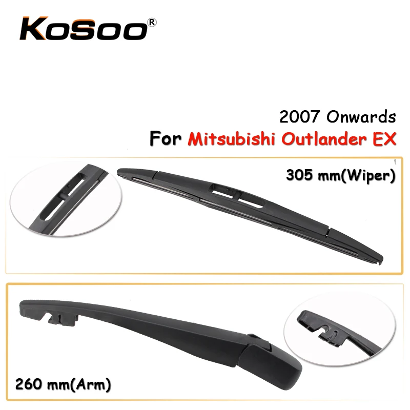 KOSOO Auto Rear Wiper Blade For Mitsubishi Outlander EX,305mm 2007