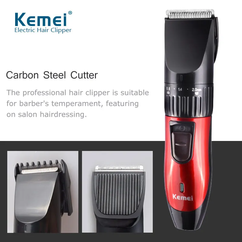 Kemei Hair Clipper Rechargeable Trimmer Men Cordless Clippers Adjustable Beard Trimmer Electric Hair Cutting Machine Razor 40D