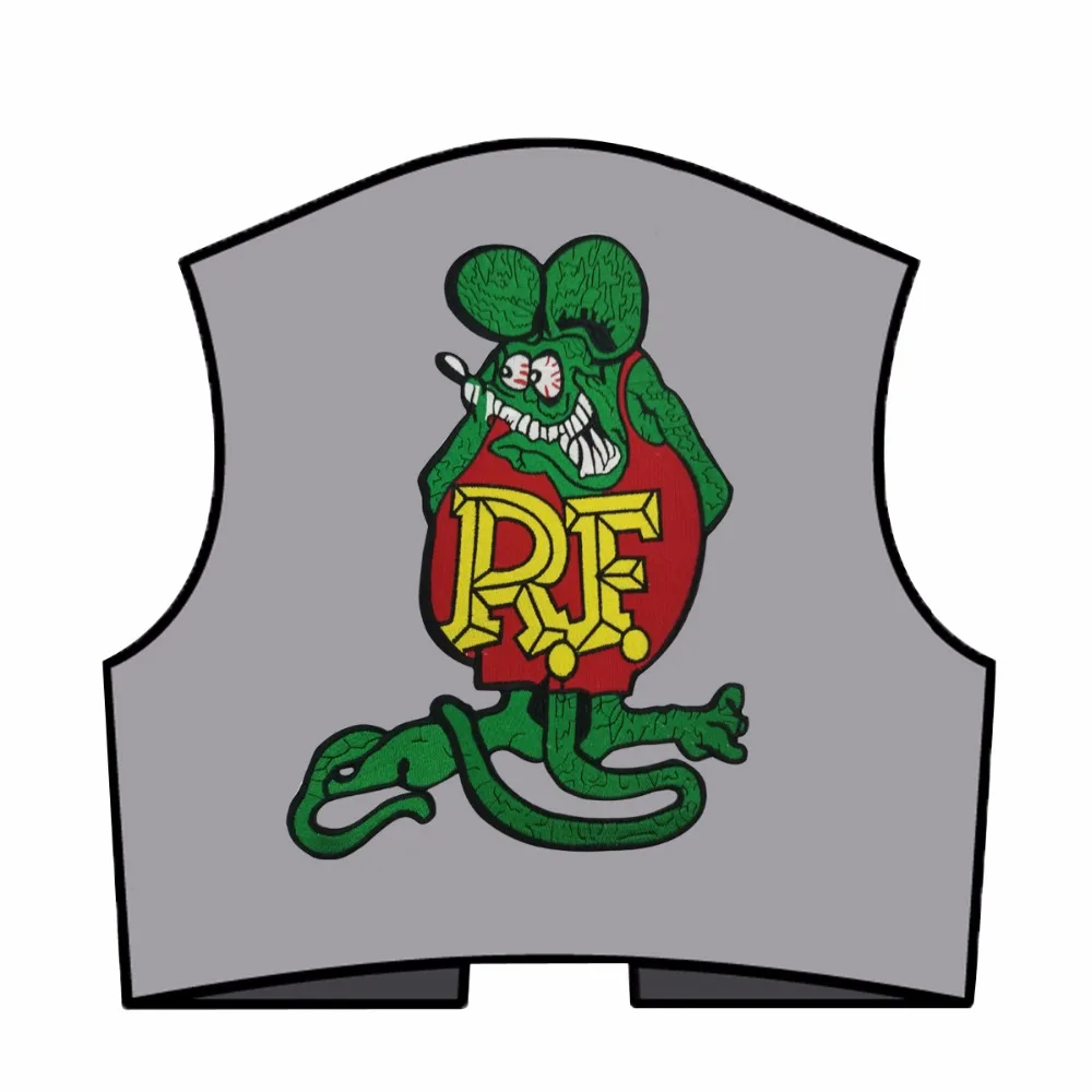 RF MOUSE PATCH motorcycle biker patches custom embroidery iron-on cool jacket biker mini DIY patch (3)
