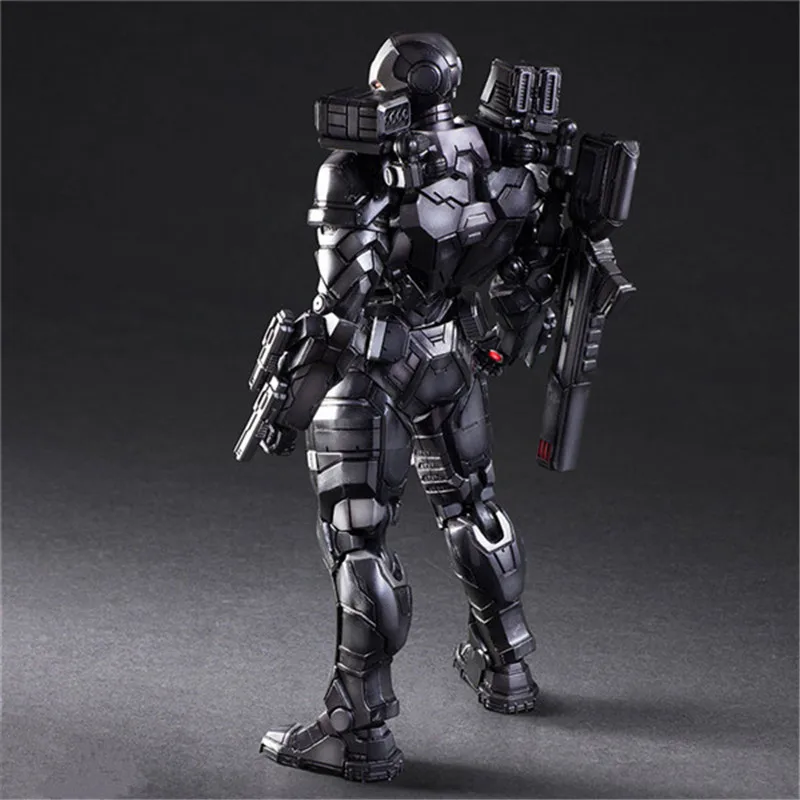 Luxury Super Heroes Iron Man Action Figure Toys Movie Grey Iron Man with Weapon Variable Figuras Dolls Brinquedos Cosplay Gift 27cm  (2)
