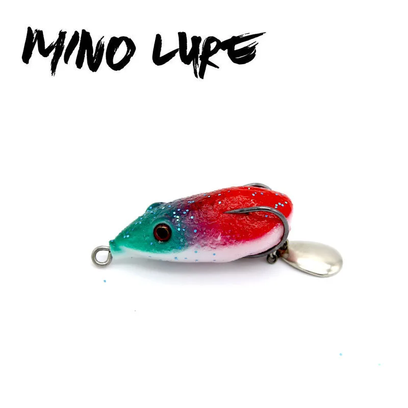 

1PC Fishing Lures Frog Lure 4.5cm 7g Floating Bait Artificial Baits Fishing Tackle Pesca Double Hooks Soft Gel Sequins