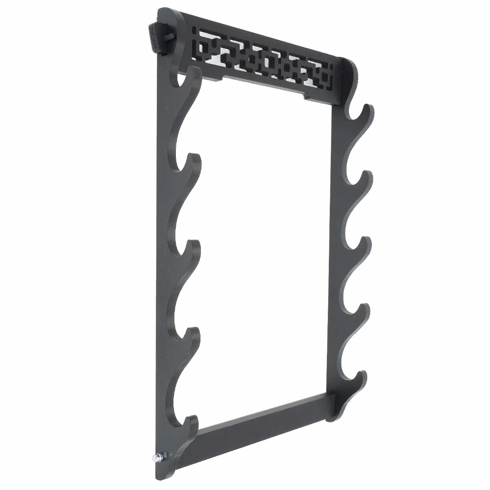 Support épée Japonais Support Épée Samouraï 2 Étages En Bois - Pour Katana, Wakizashi, Tanto - Présentoir Table Noir 39.5x28.5 Cm Support Tanto Wakizashi