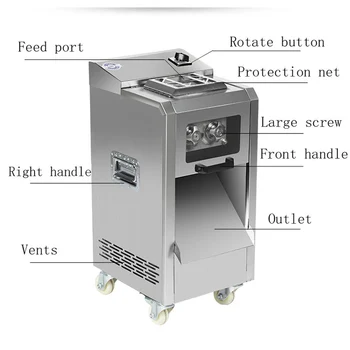 

220V Multi-function Meat Cutting Machine Stainless Steel Commercial Slicer Electric Meat Slicer Dicing Machine