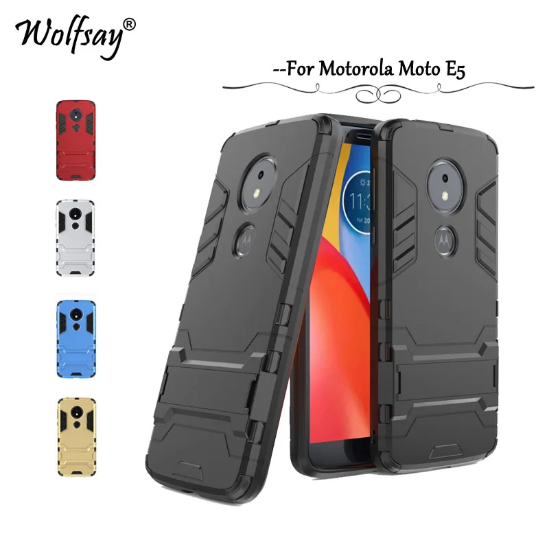 

sFor Cover Motorola Moto G6 Play Case Slim Robot Armor Rubber Capa FOR Phone Case Moto E5 / G6 Play Cases for Motorola Moto E5