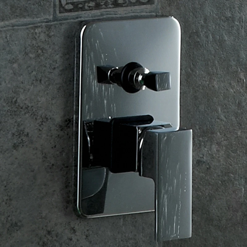 Single Handle Square Shape Solid Brass Wall Mount Shower Mixer Control Valve and Shower Faucet bathroom faucet bathroom shower faucet set BR-9111