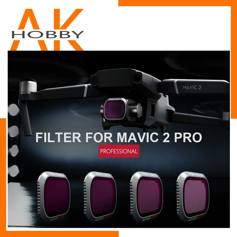 

PGYTECH PGY Mavic 2 Pro Camera Lens Filter Set ND8/16/32/64-PL ND8/16/32/64 Filters Kit DJI Mavic 2 Pro Filter Accessories