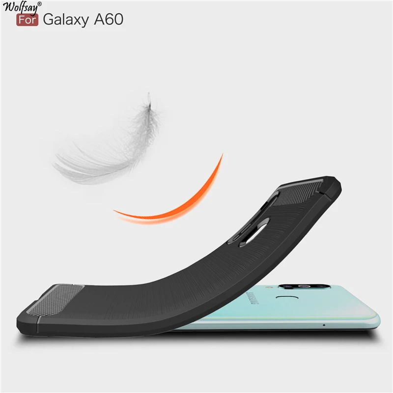 Anti-knock Case For Samsung Galaxy A60 Case Soft TPU Brushed Case For Samsung A60 Coque Fundas for Samsung Galaxy A60 A606F/DS