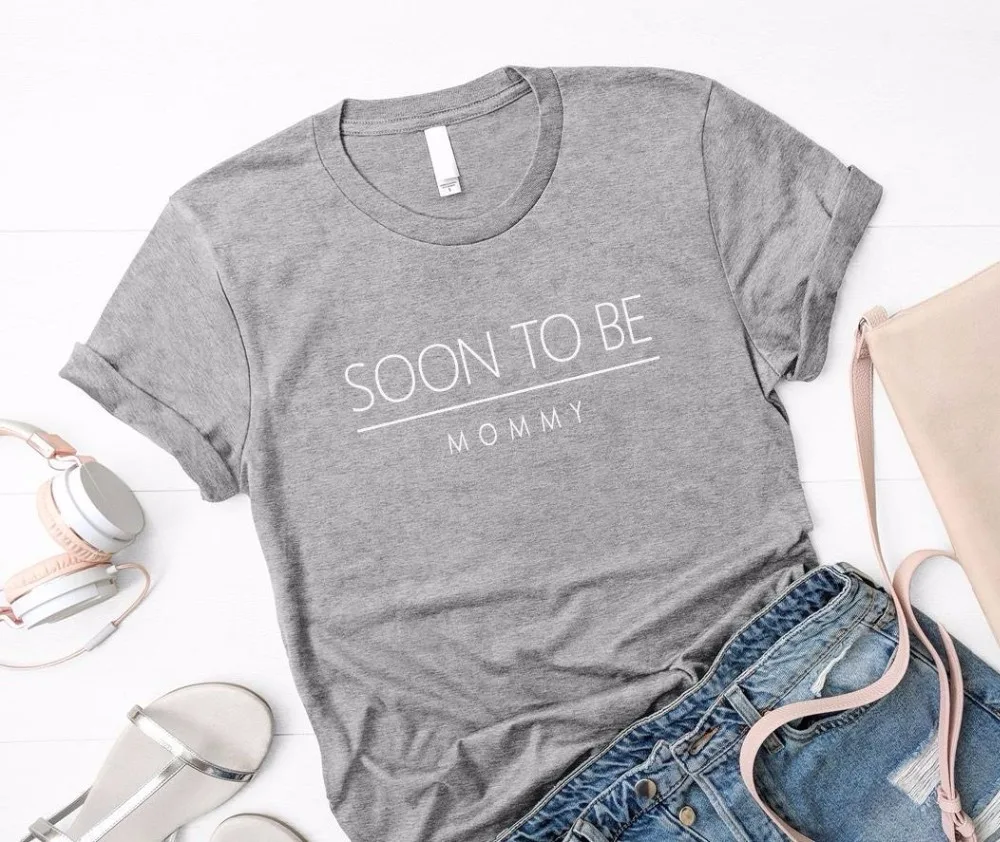 قريبا لتكون الأم المستقبل أمي المرأة التي شيرت القطن عارضة مضحك t قميص لسيدة يونغ فتاة أعلى المحملة محب هبوط السفينة S-250