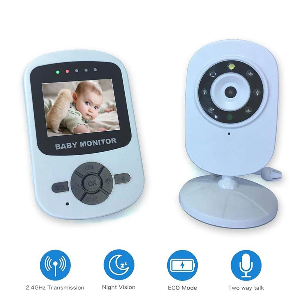 Wireless 2.4GHz Digital LCD Video Baby Monitor Camera Night Vision 2-Way Talk US 
