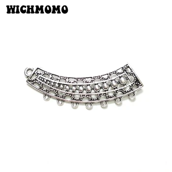 

2019 New 65*20mm 2pieces/bag Zinc Alloy Porous Connector Charms Linker for DIY Jewelry Accessories