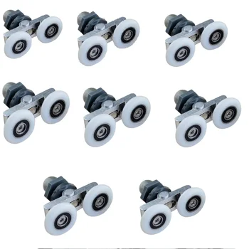 

8Pcs Shower Door Rollers Shower Door Runners Wheels Pulleys Guides Home Bathroom Push Pull Door Sliding Door Replacement Parts