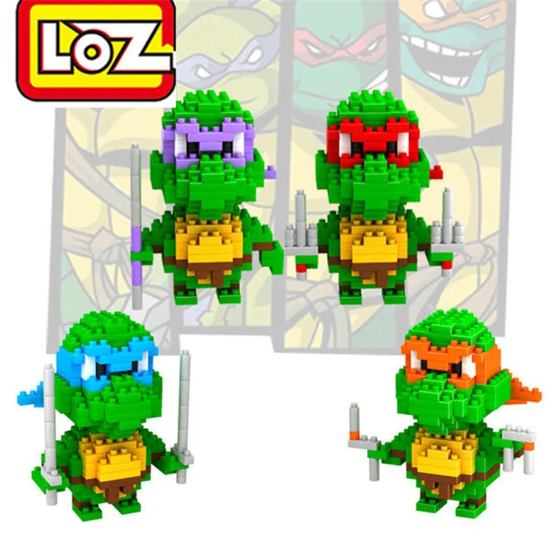 LOZ миниатюрные блоки 3D модель милые черепашки фигурка сделай сам алмазные