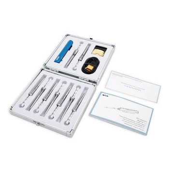 

Aluminum Box TS100 Programmable Mini Electric Soldering Iron with 9 Types of Electric Soldering Iron Tips Soldering Stand