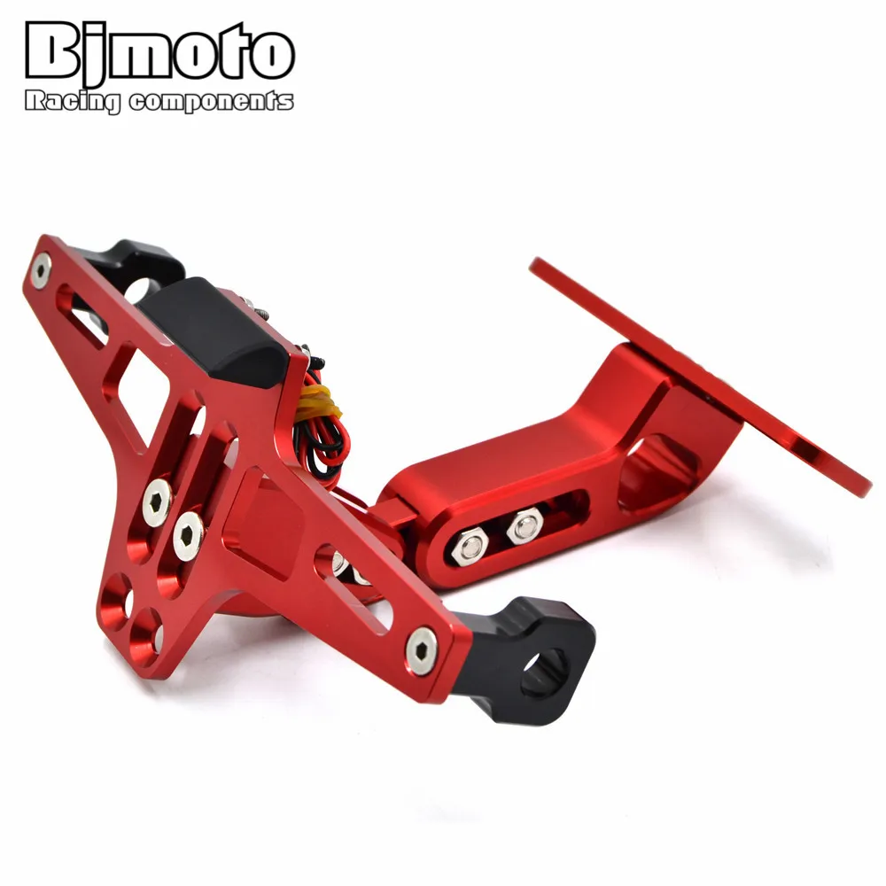 

Universal CNC Motorcycle Adjustable License Number Plate Frame Holder Bracket Mount For BMW S1000RR S1000R R1200RT R1200GS