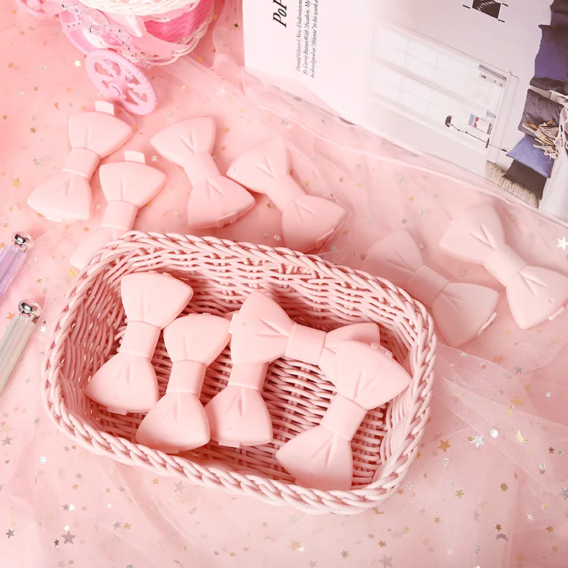 

1PC Kawaii Cute Pink Bow Shape Clips Snack Sealing Clip For Girl Lovely Office School Supplies Clip Stationery Storage sl1464