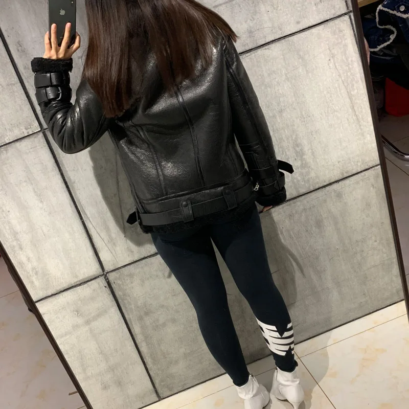 Замшевая кожаная куртка женская из овчины|jacket women|jacket jacketjacket leather jacket |