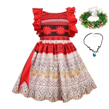 Vogueon menina moana vestir-se traje crianças babados sem costas vaiana fantasia princesa roupa crianças roupas de praia 2 3 4 5 6 7 8t