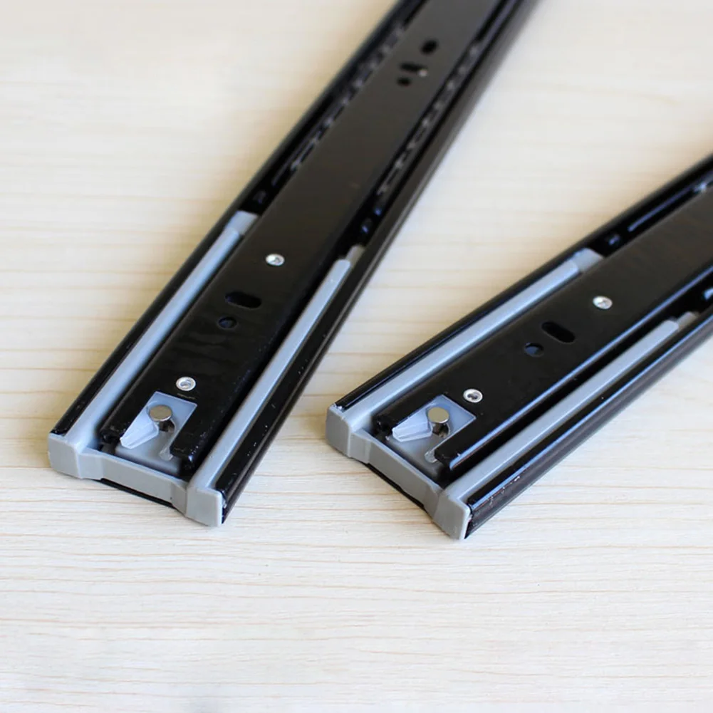 

Newest 2 Pcs Ball Bearing Side Mount Drawer Slides Mute Soft Close Rail Rack Hardware Suitable for office furniture, cabinets,