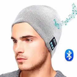 2018 осенне-зимняя Мягкая Теплая Шапка-бини с Bluetooth, беспроводная умная шапка, гарнитура, наушники, динамик, микрофон, шапки для женщин и мужчин