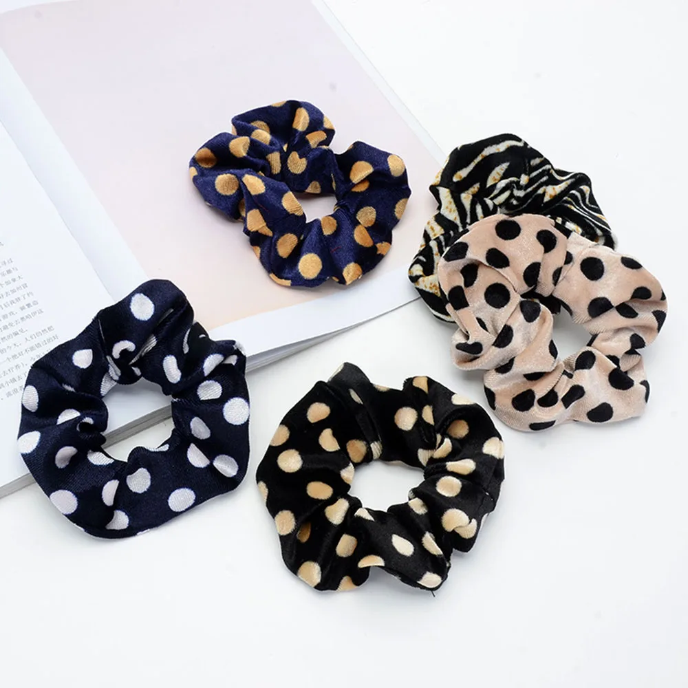 

1PC Leopard Printed Women Hair Accessories Ladies Hair Tie Striped Lady Scrunchies Ponytail Hair Female Girl Holder Rope Bands