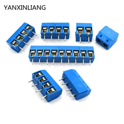 20 шт., 2-контактный винтовой клеммный блок, коннектор 5 мм, шаг 301-2P 300 В/16 А