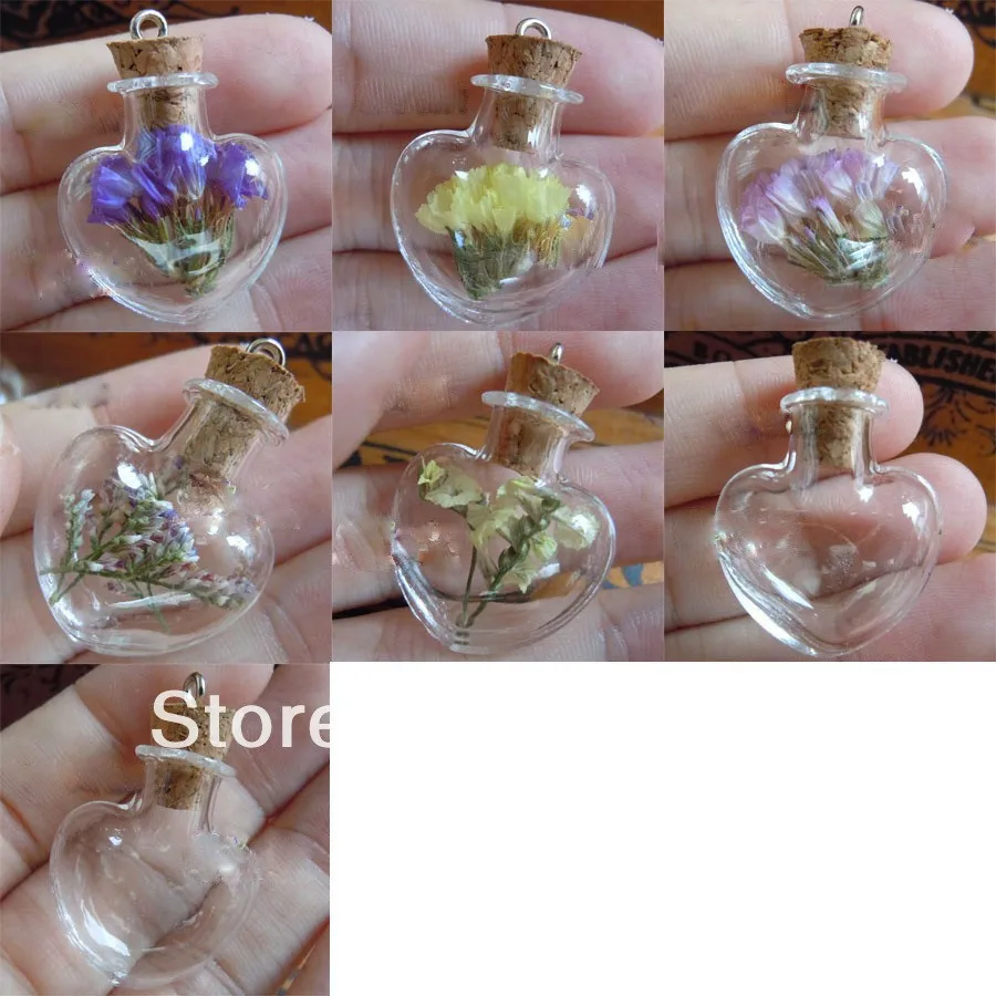 Free-shipping--50pcs-lot-22x28mm-Lovely-Heart-Shape-Glass-Vial-Pendant-Wishing-Bottles-pendant