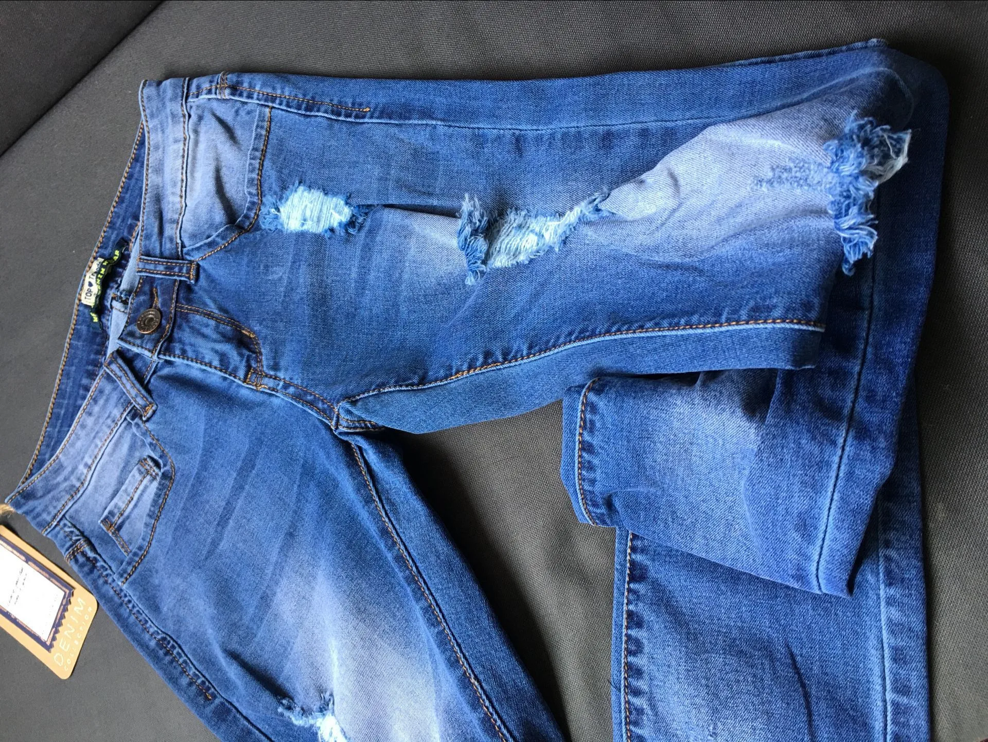 LOGAMI Рваные джинсы для Для женщин пикантные обтягивающие джинсы Elasitc женщина тонкий карандаш брюки Жан 2018