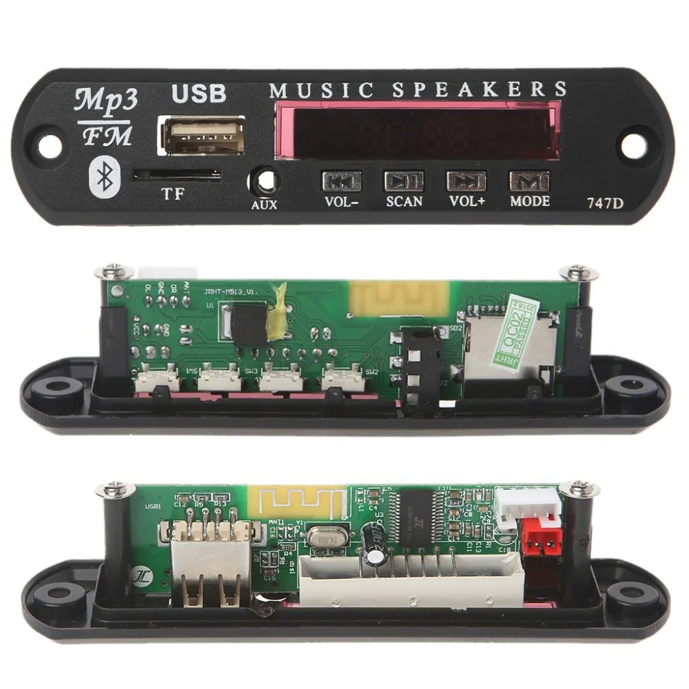 

Wireless Bluetooth Remote 12V MP3 WMA Decoder Board Audio Module USB TF Radio