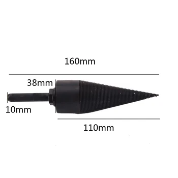 

38mm Drill Bit Chop Wood Splitting Cone Log Splitters Wood Breaking Machine Firewood Chopper 1pc