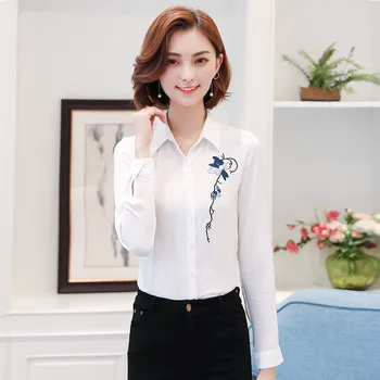 

2020 New Spring Blouse, Chiffon Long Sleeve Shirt, Women's Korean Version Baitao Shirt, Spring Wear