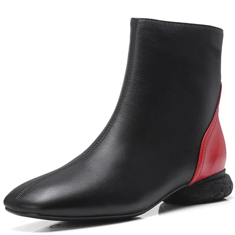 

LOVEXSS Woman Autumn Winter Zipper Ankle Boots Fashion Plus Size 34 39 Martin Boots Black Beige High Heeled Shoes 2018