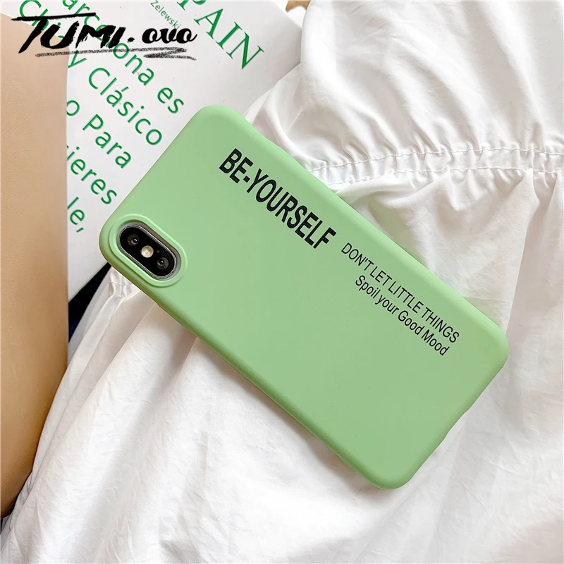 

Matte Macaron Simple Letter Green Cases for Huawei Honor 6X 7X 8 9 Lite 9i 10 Play 8x Max 8C Enjoy 8 9 Plus 7S 7 Phone Cases
