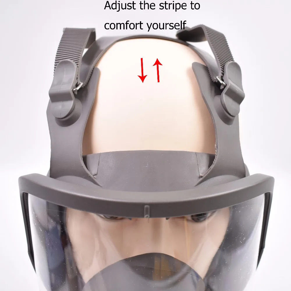 Полная лицевая силикагель 1 в 2 противогаз раскрашенная маска Майнинг Feguridad фильтры Анти Пыль воздушный Spary маска химический противогаз