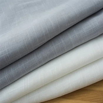 

White Cotton Linen Tulle Curtains Decorative Hotel Modern Fashionable cortina para janela de quarto Modern Blue Curtains