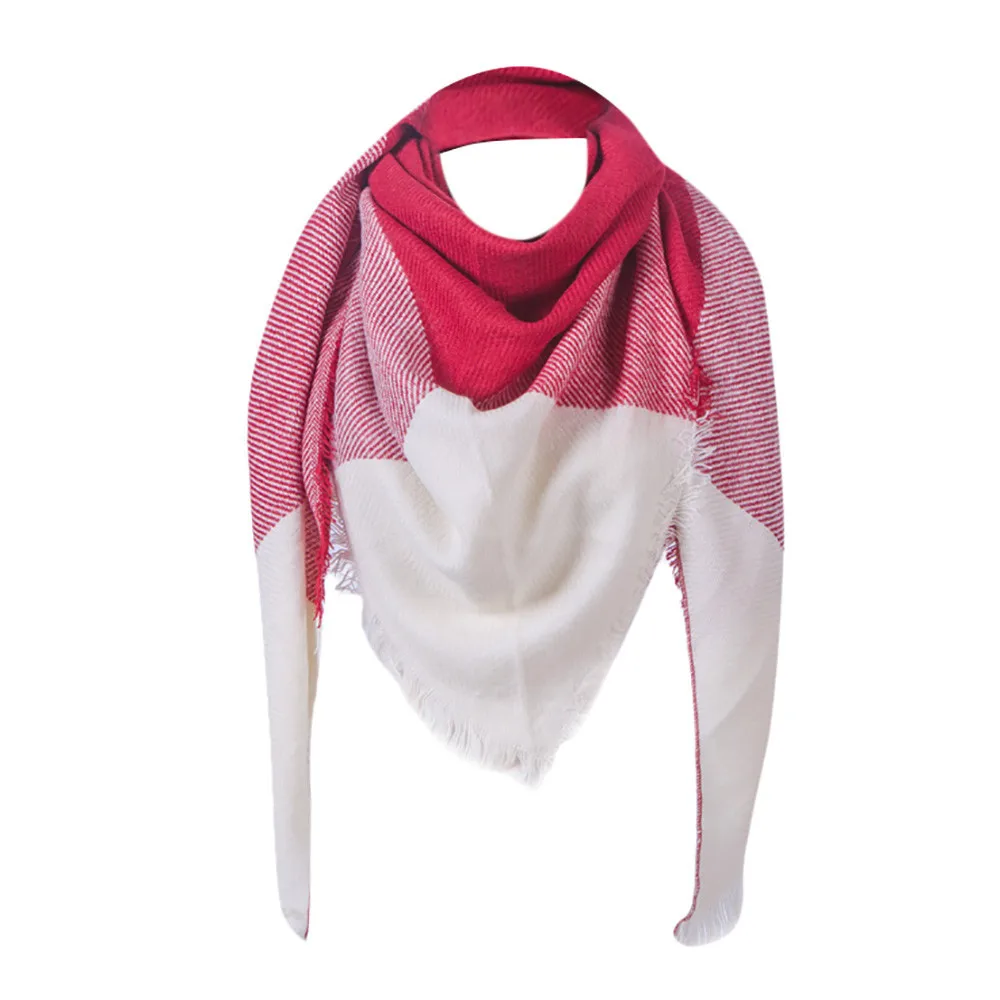 

KANCOOLD fashion femme silk square handkerchief women's scarf Vintage Lattice Fringe Square Long Wrap Shawl Stole Cape PSEPT6