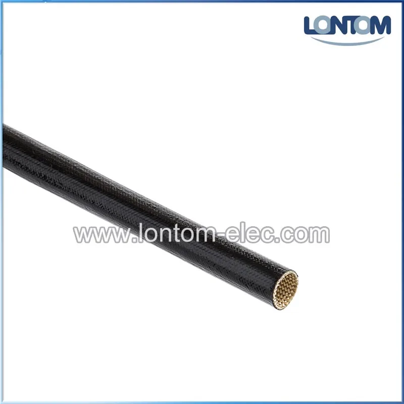 

5.0mm 2500V Flame Retardant Silicone Coated Fiberglass Sleeving Grade A & C Black 5 Meters/Lot