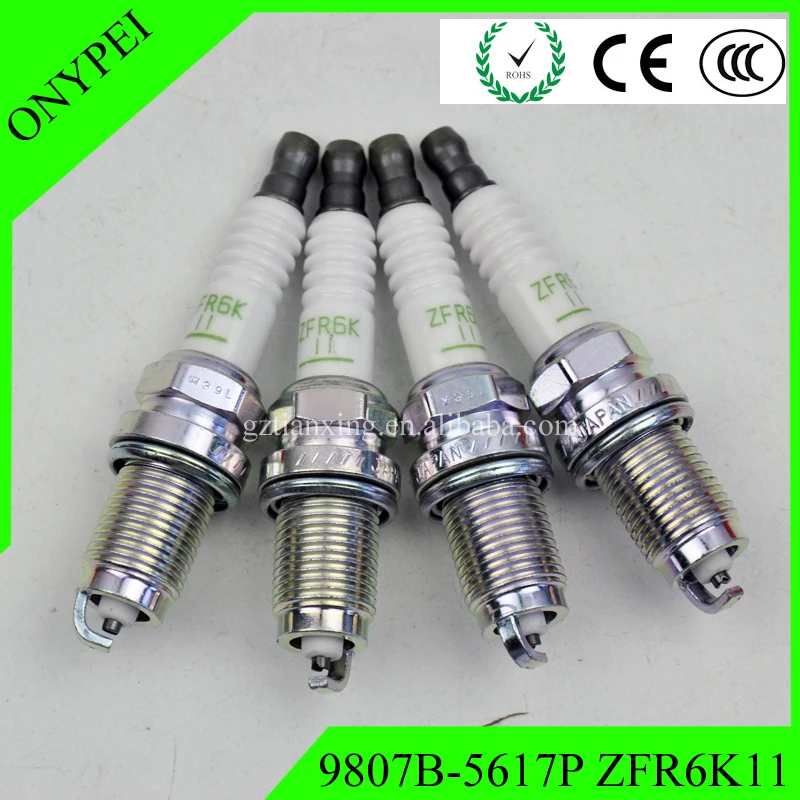 (4Pcs) 9807B 5617P ZFR6K11 Normal Power Plugs Spark Plug For Honda