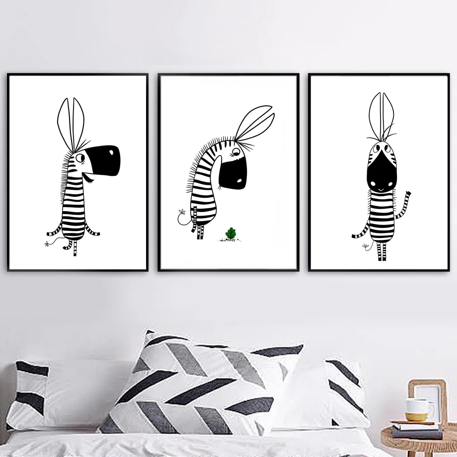 

Little Donkey Wall Art Canvas Painting Nordic Posters And Prints Wall Pictures For Kids Bedroom Baby Boy Girl Room Home Decor