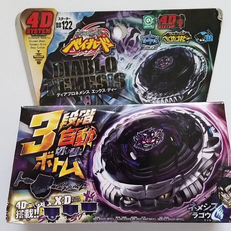 

1 Pcs Beyblade Metal Fusion 4D Set NEMESIS X:D+Launcher Kids Game Toys Children Christmas Gift BB122 Lct_028