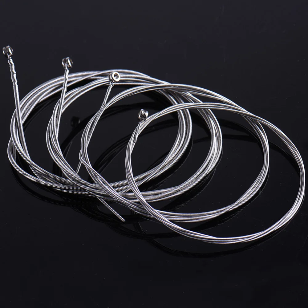 4 Pcs Bass Strings Bass Guitar Parts Accessories Guitar Strings Stainless Steel Silver Plated Gauge Bass Guitar