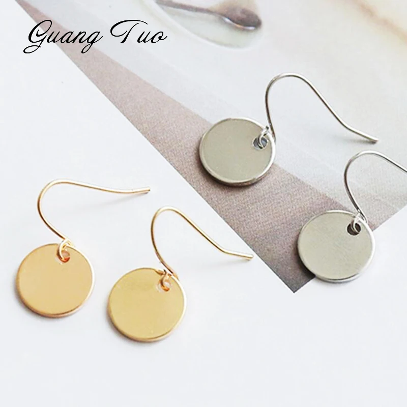 

New Fashion Personality Minimalist Geometric Metal Mini-disc Earrings Round Earrings Jewelry Wholesale And Retail Women's Gifts