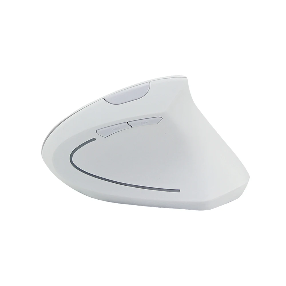 CHYI Wireless Vertical Mouse Ergonomic Optical LED Light Computer White Mice 1600 DPI USB Gamer 5D Gaming Mause For Laptop PC