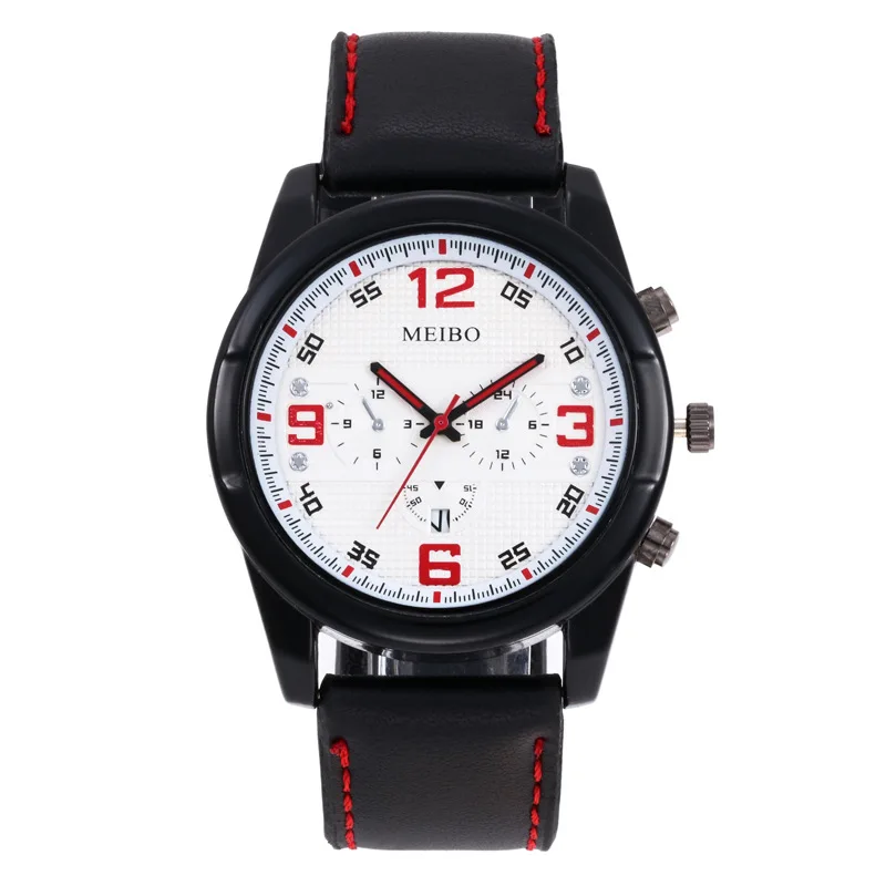 Relogio Masculino Men Watch Luxury Brand Men Military Sport Waterproof Wristwatch Geniune Leather Quartz Watch erkek kol saati