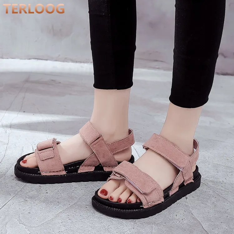 

new Summer Women Sandals Casual Gladiator Peep Toe PU leather Comfortable Rome Ladies Walking Shoes Sandals Women shoes mujer